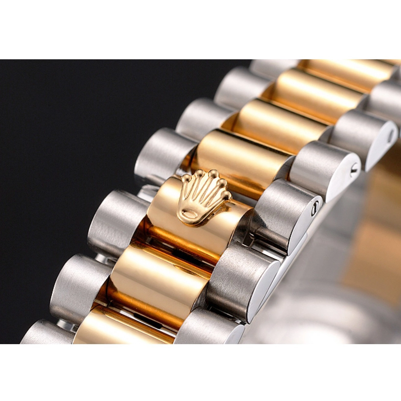 Aaa fake watches Swiss Rolex White Datejust Hour Bezel Two Tone Marks Stainless Gold Diamond Steel Dial Bracelet Case 0514